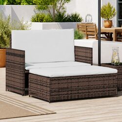 Durable Outdoor Garden Sofa Set 2-Seater Rattan Lounge