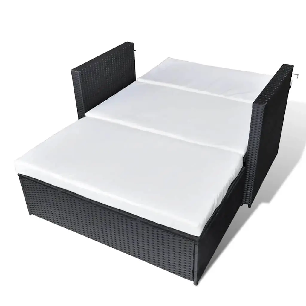2-Piece Outdoor Lounge Set with Sofa and Stool
