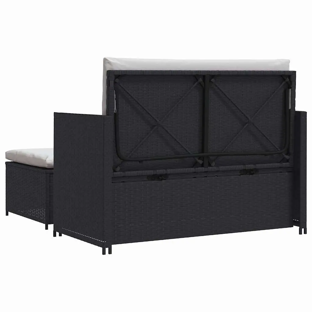 2-Piece Outdoor Lounge Set with Sofa and Stool