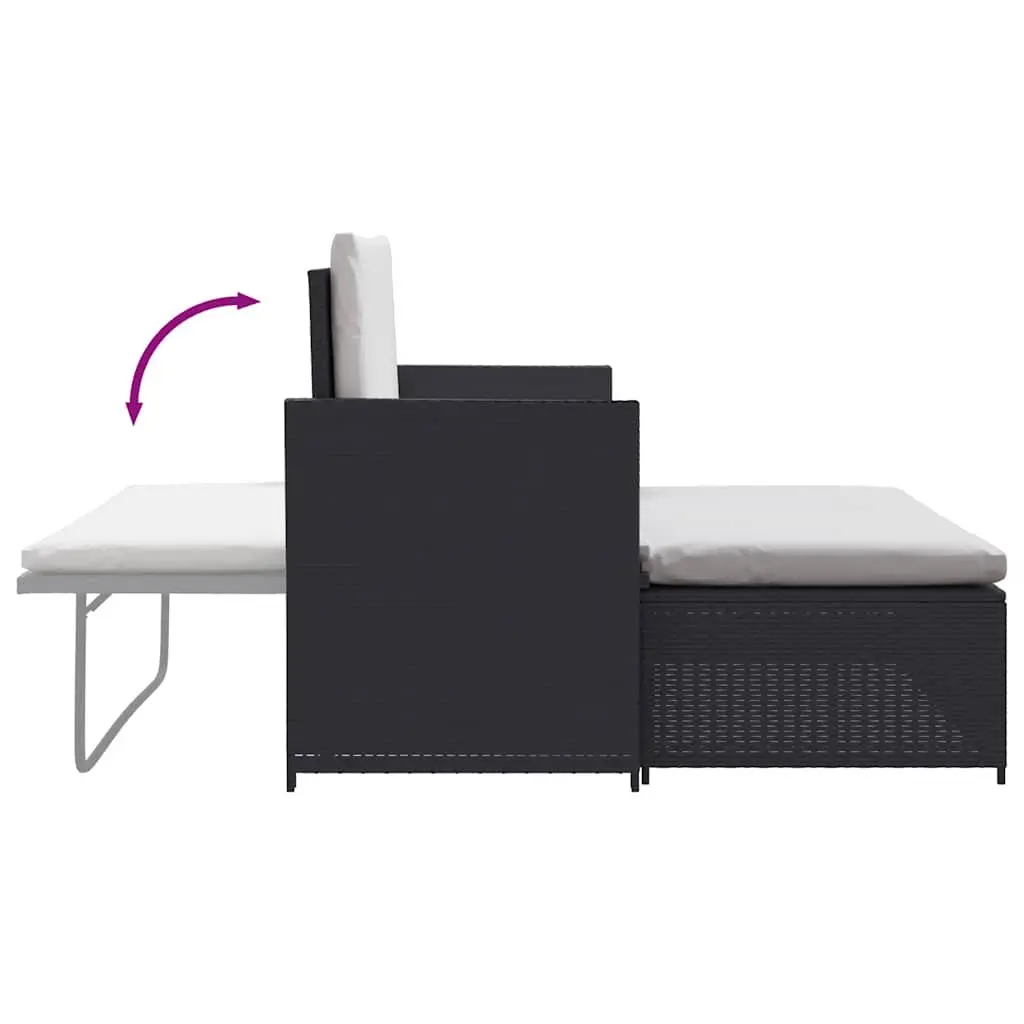 2-Piece Outdoor Lounge Set with Sofa and Stool