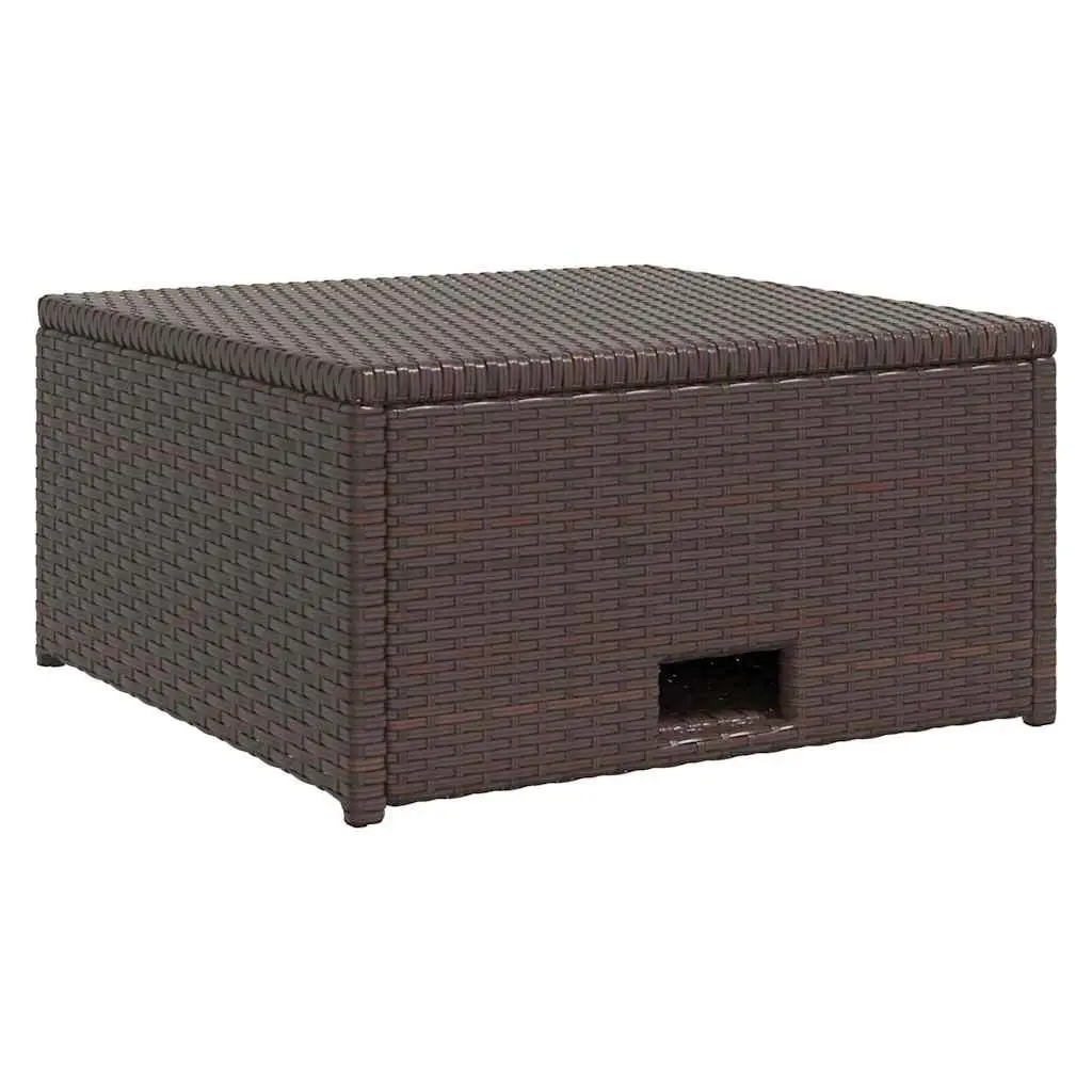 Outdoor Garden Lounge Set PE Rattan Sofa with Cushions Brown 4 Piece