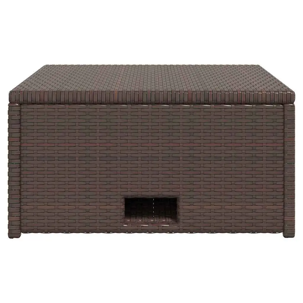 Outdoor Garden Lounge Set PE Rattan Sofa with Cushions Brown 4 Piece