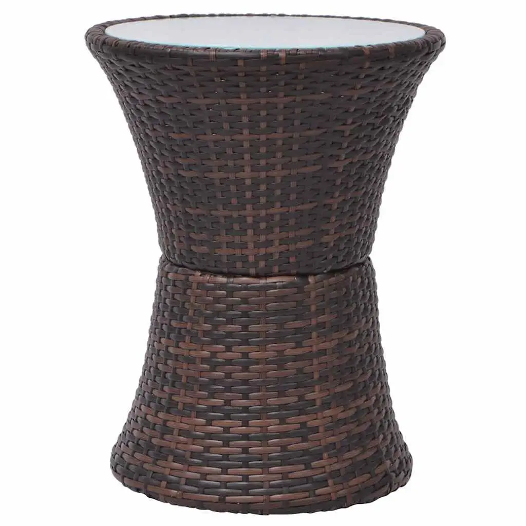 3 Piece Rattan Bistro Set for Outdoor Spaces