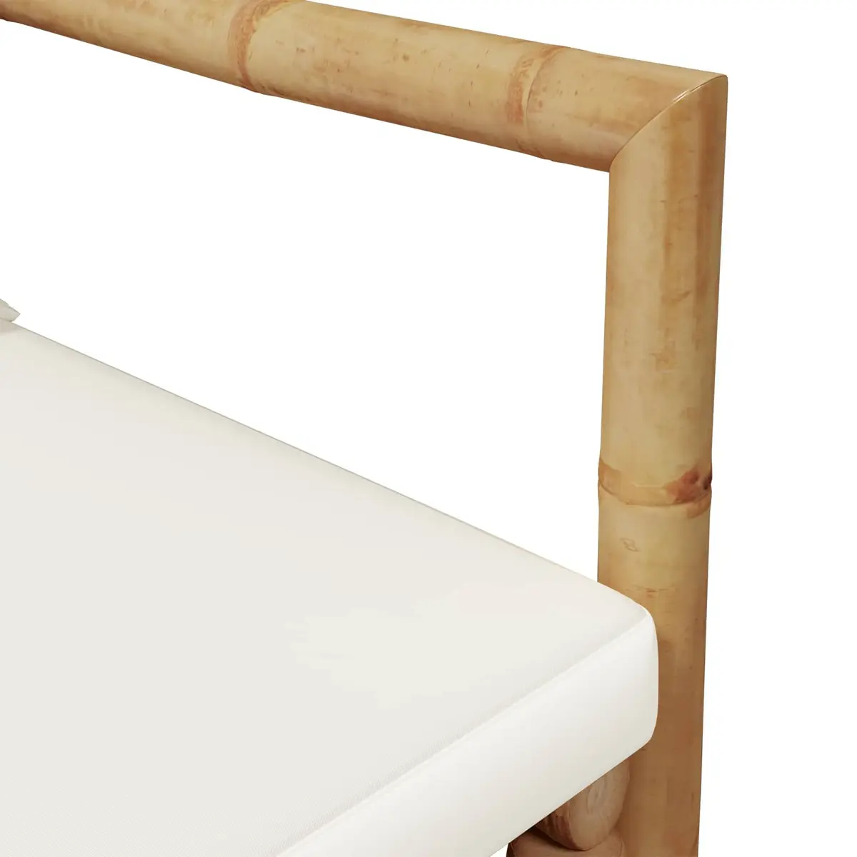 Brown Bamboo Outdoor Garden Bench with Cushions