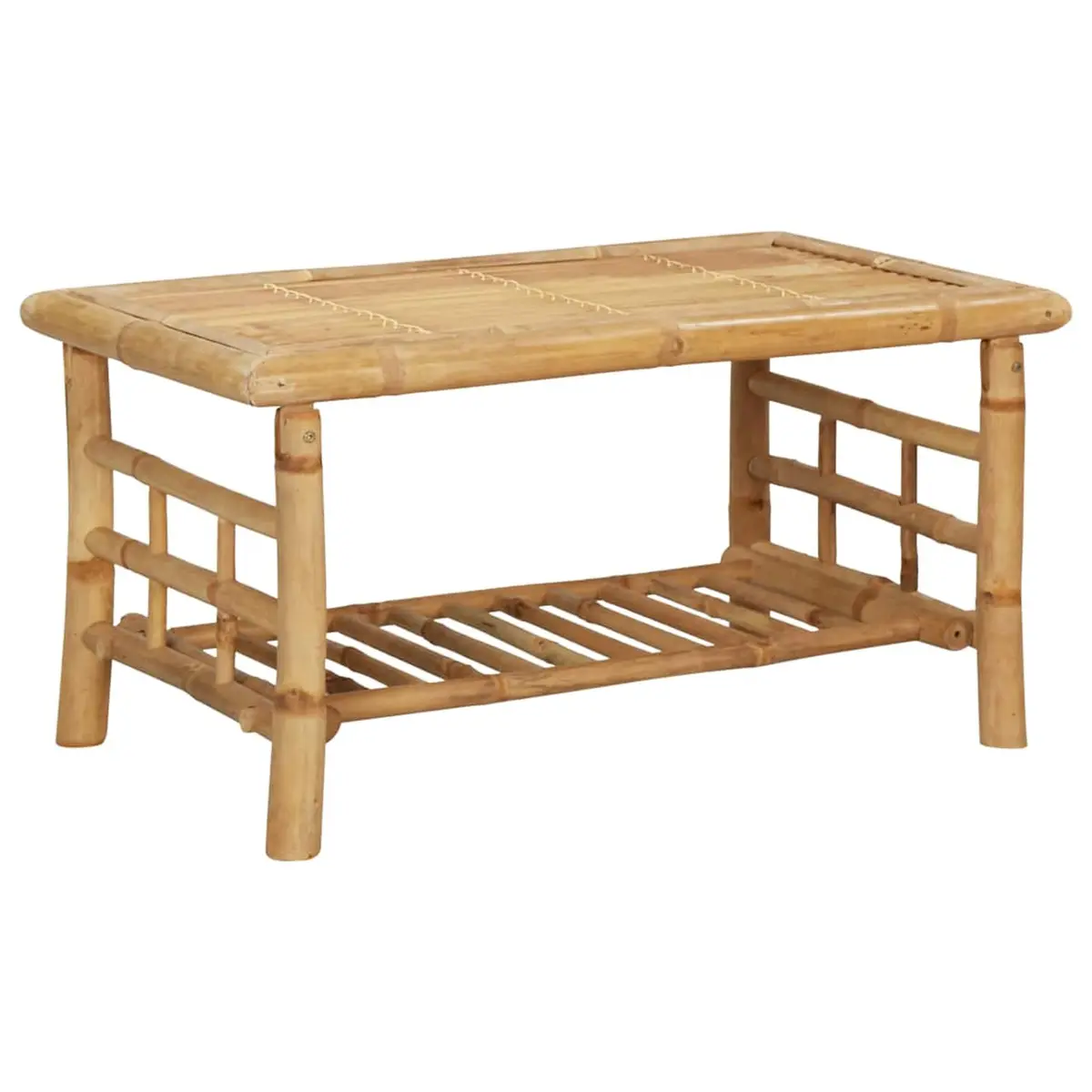 Bamboo Garden Lounge Set 4 Piece Outdoor Furniture Brown