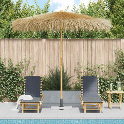 Sturdy Bamboo Frame Garden Parasol with Banana Leaf Roof