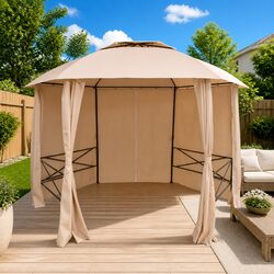 Durable Hexagonal Pavilion Tent with Water-Resistant Canopy