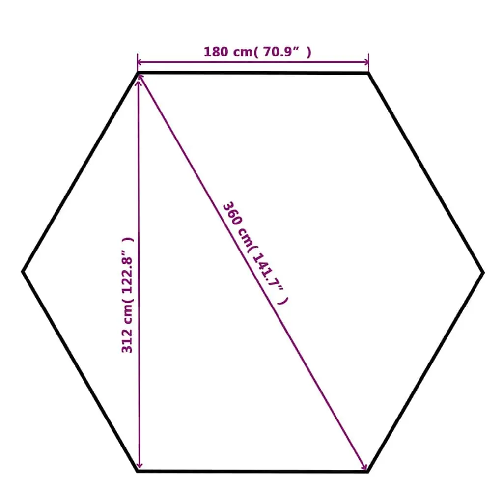 Hexagonal Pavilion Tent with Water-Resistant Canopy