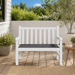 Anthracite Garden Bench Cushion 120x50x3cm Durable Seat Pad