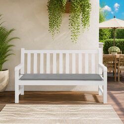 Grey Oxford Fabric Garden Bench Cushion 150x50x3cm