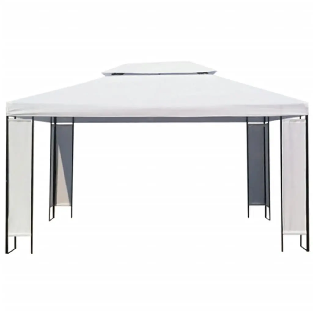 Gazebo Polyester 3x4 m White Vented Roof