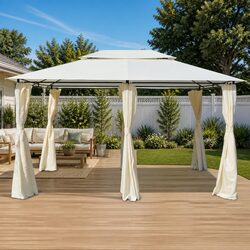 High-Quality 4x3m Garden Gazebo with Sunshade Structure