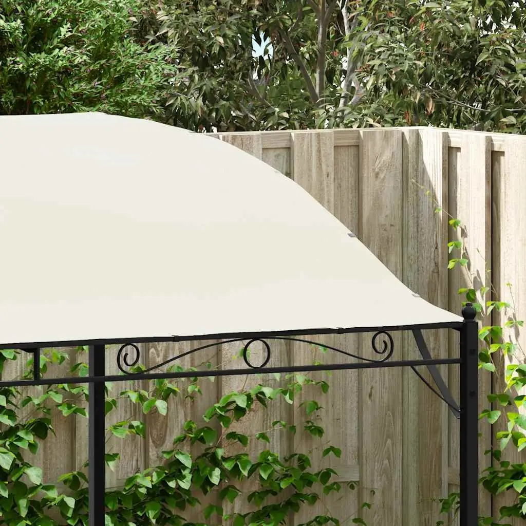 Gazebo Polyester Cream White Outdoor Canopy Garden Shelter