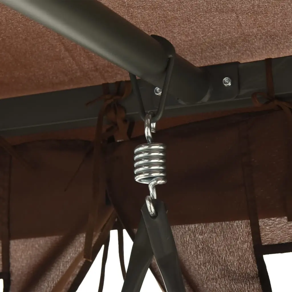 Gazebo Swing Bench with Canopy and Pillows for Two