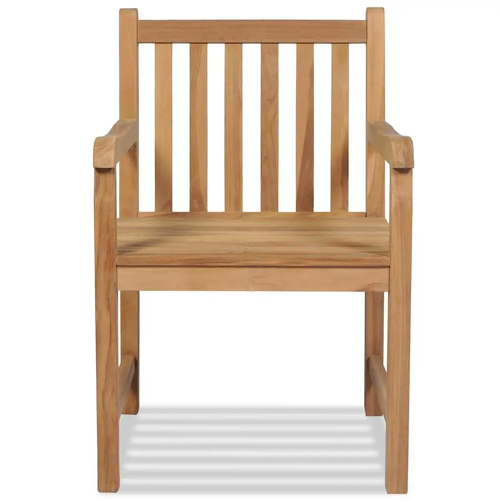 Outdoor Chairs Solid Teak Wood Brown Rustic 2 Piece Garden Patio Seating Set
