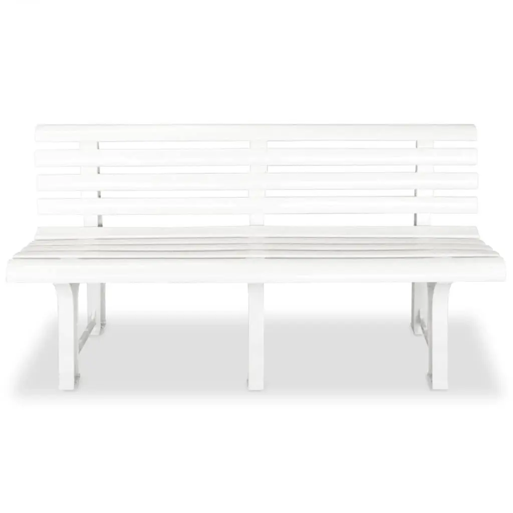 Garden Bench 145.5 cm White Plastic Seating