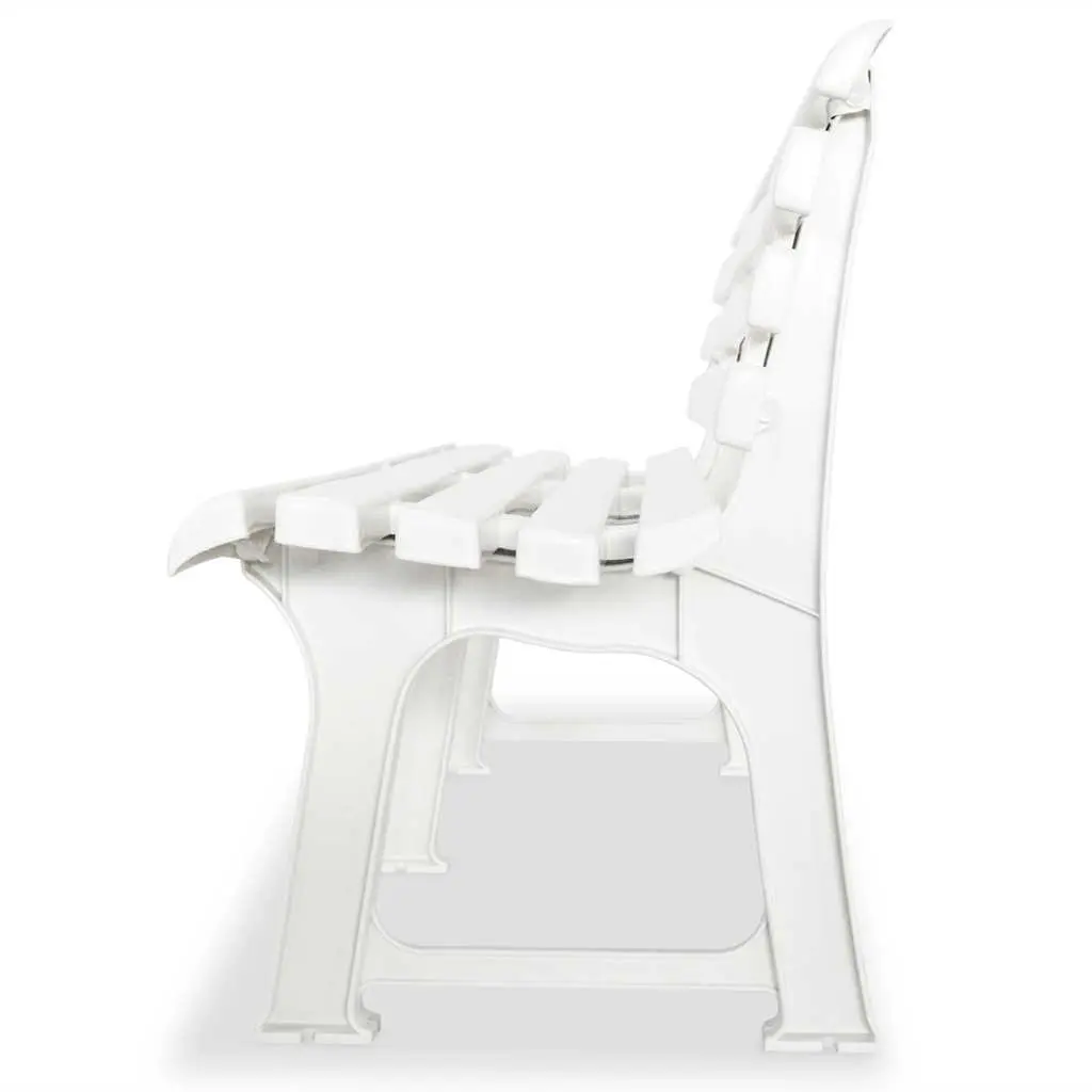 Garden Bench 145.5 cm White Plastic Seating