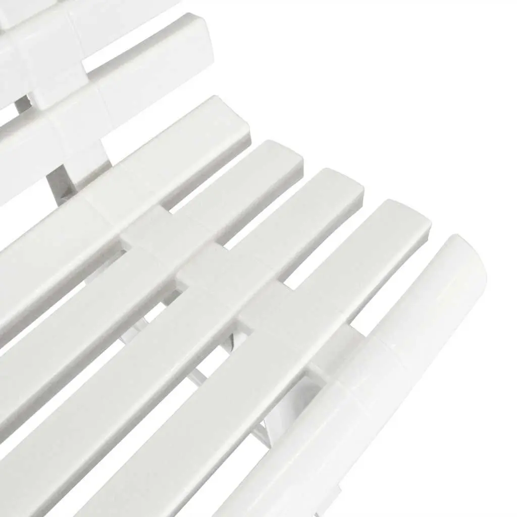Garden Bench 145.5 cm White Plastic Seating