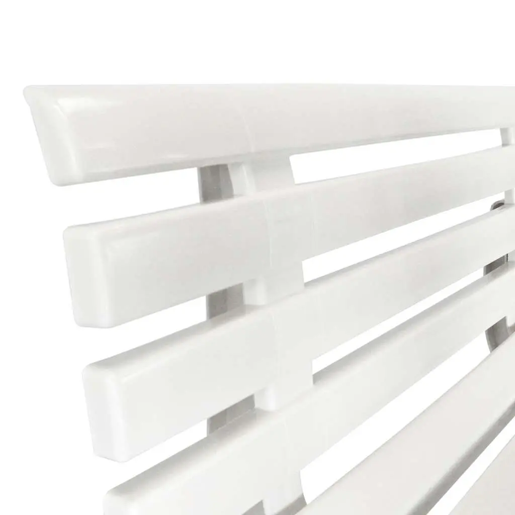 Garden Bench 145.5 cm White Plastic Seating