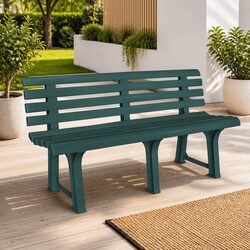 Durable Green Garden Bench for Outdoor Spaces 145.5 cm