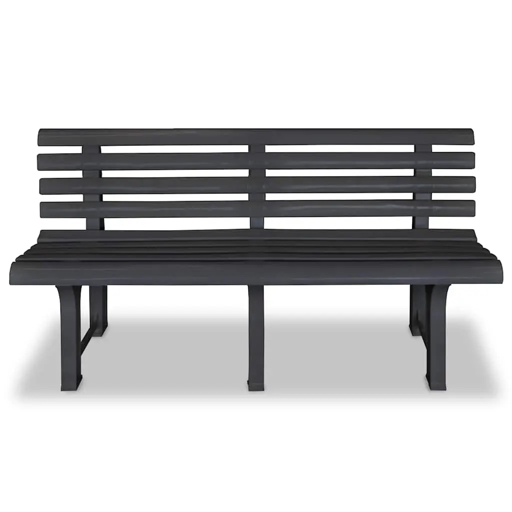 Garden Bench Plastic 145.5 cm Anthracite