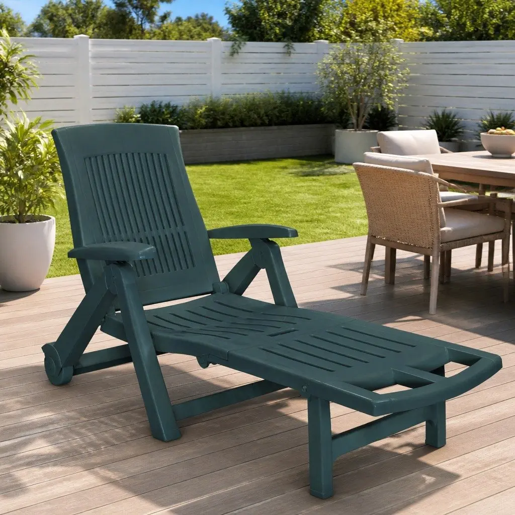 Sun Lounger with Footrest for Relaxation