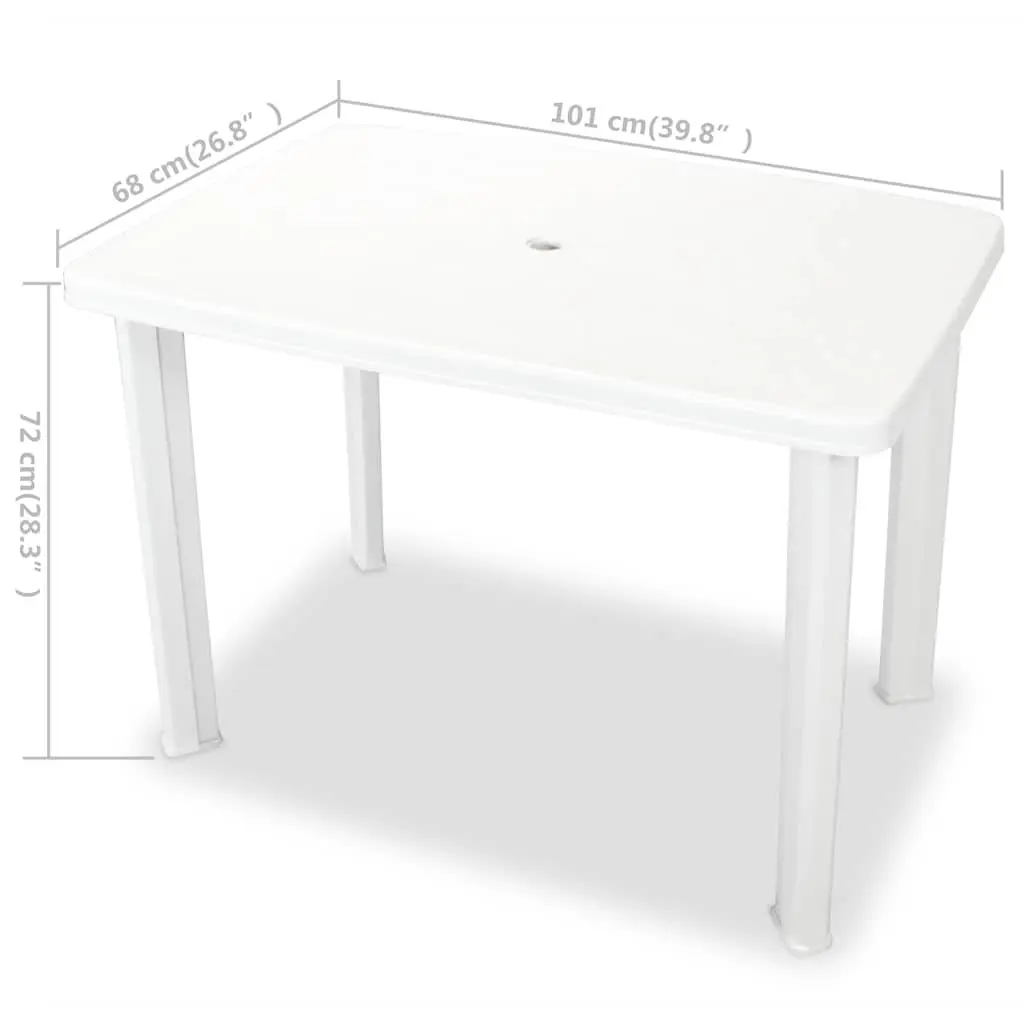 Weather-Resistant Plastic Dining Table for Outdoors