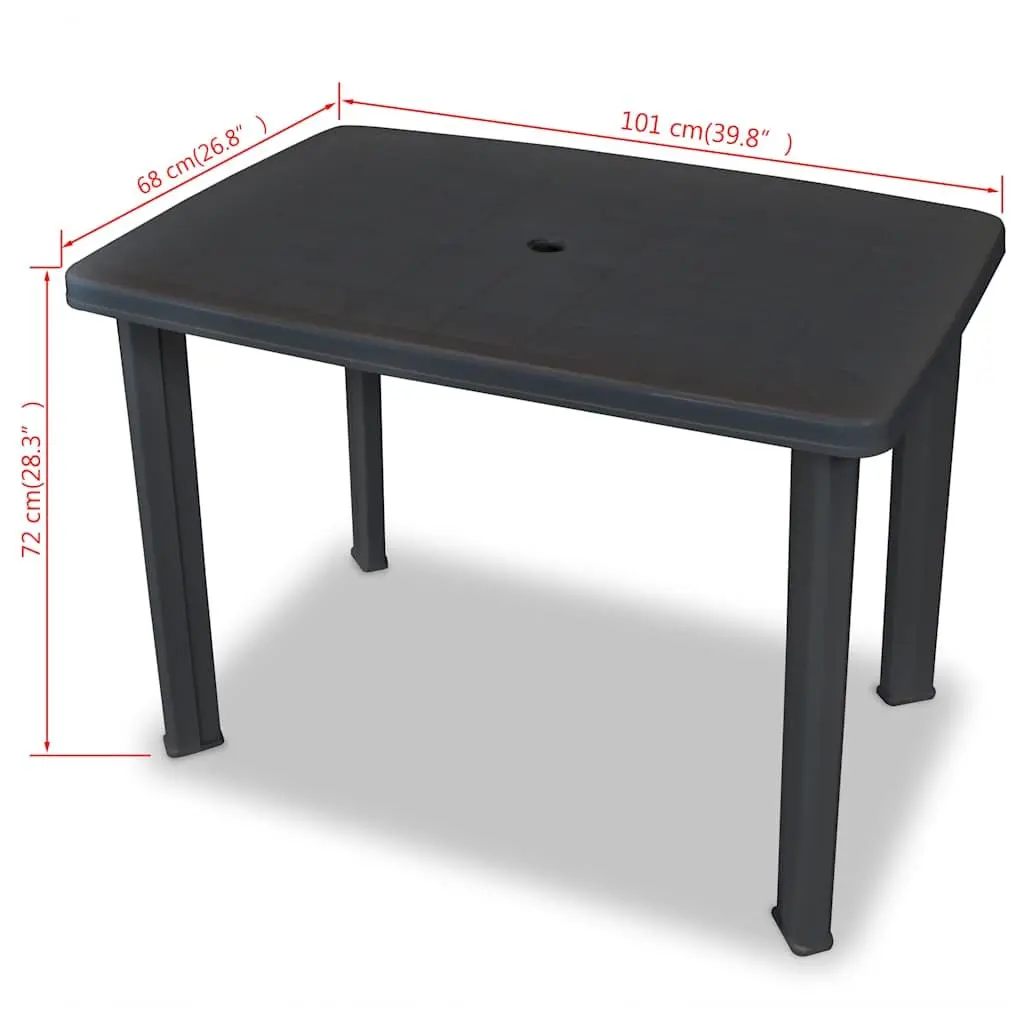 Anthracite Garden Table for Outdoor Dining