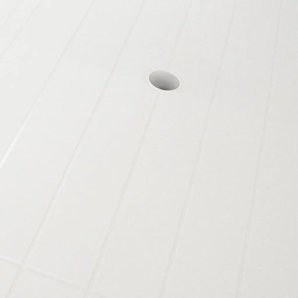 Weather-Resistant Plastic Outdoor Dining Table White
