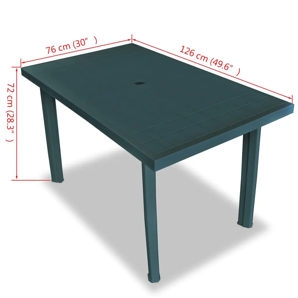 Plastic Outdoor Dining Table for Garden Use