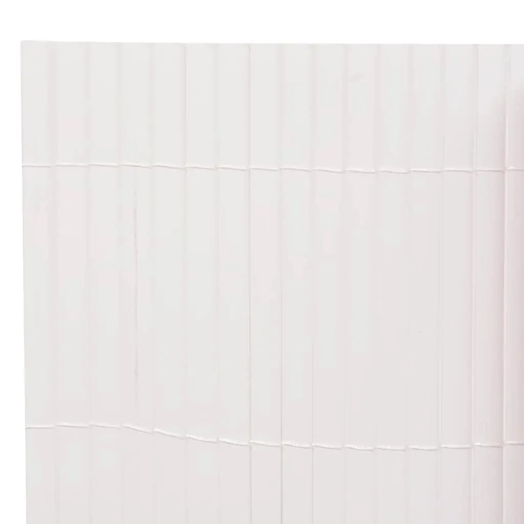 Double-Sided Garden Fence Panel 90x300 cm White