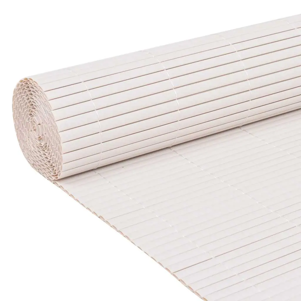 Double-Sided Garden Fence Panel 90x300 cm White
