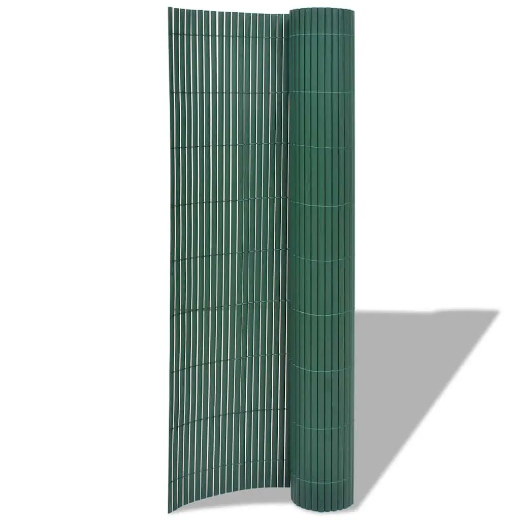 Double-Sided PVC Garden Fence Panel in Green