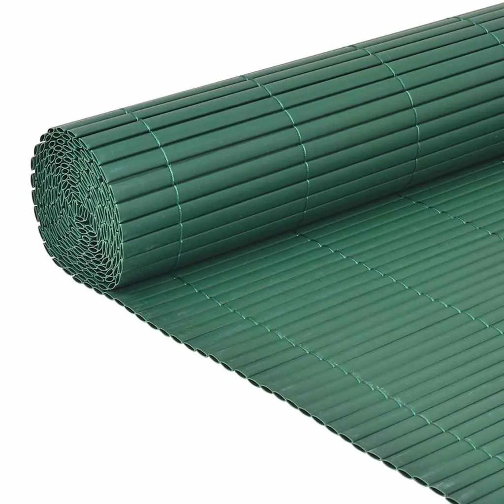 Double-Sided PVC Garden Fence Panel in Green