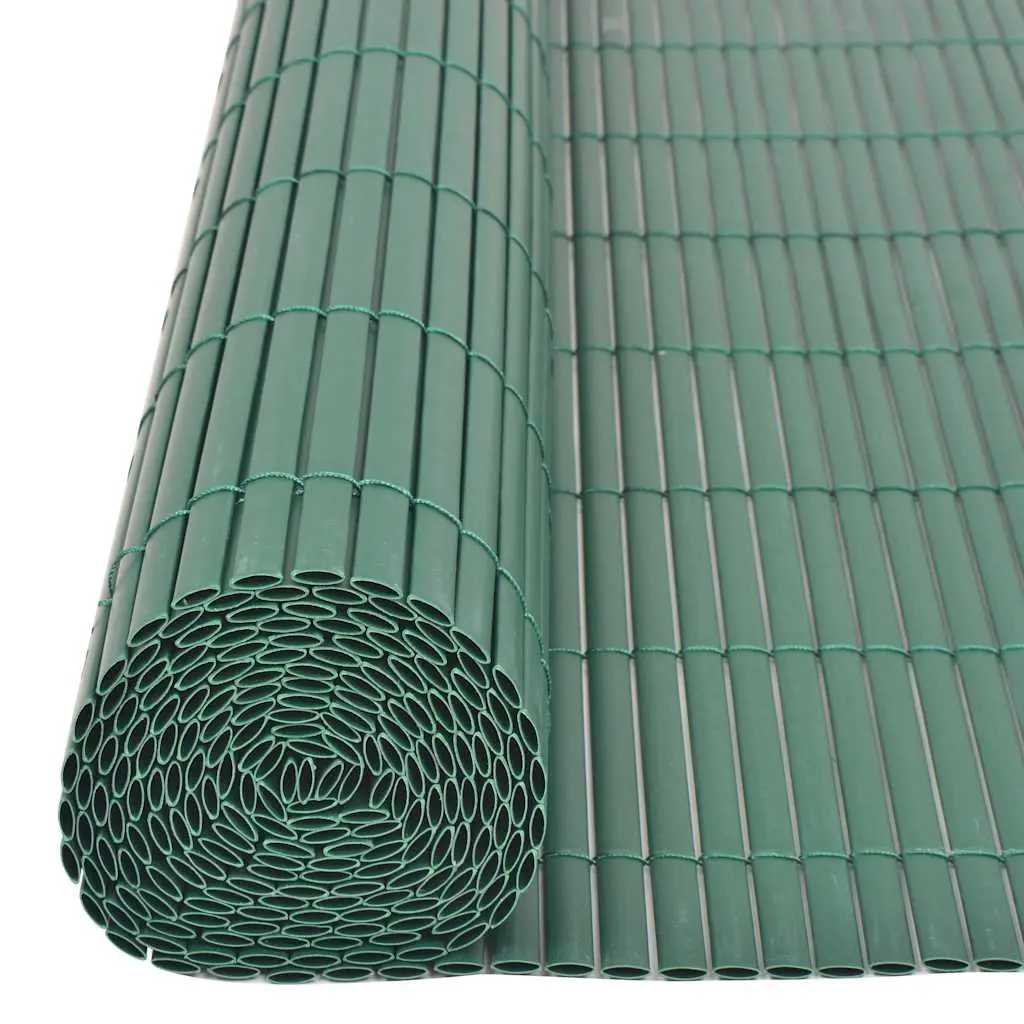 Double-Sided PVC Garden Fence Panel in Green