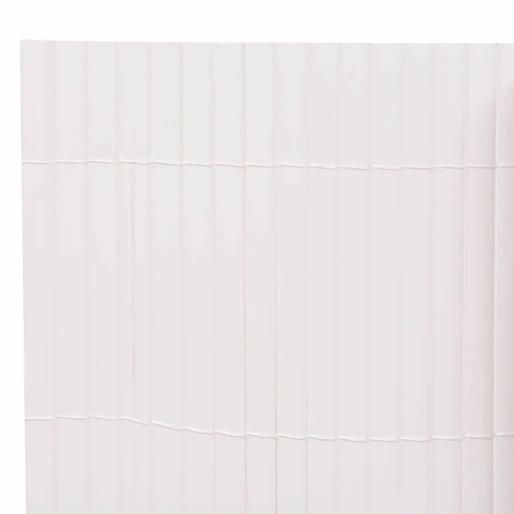 Double-Sided Garden Fence Panel 90x500cm White
