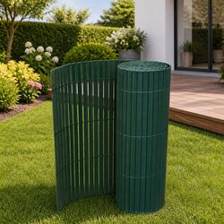 Sturdy Double-Sided Garden Fence Panel in Green, 90x500cm