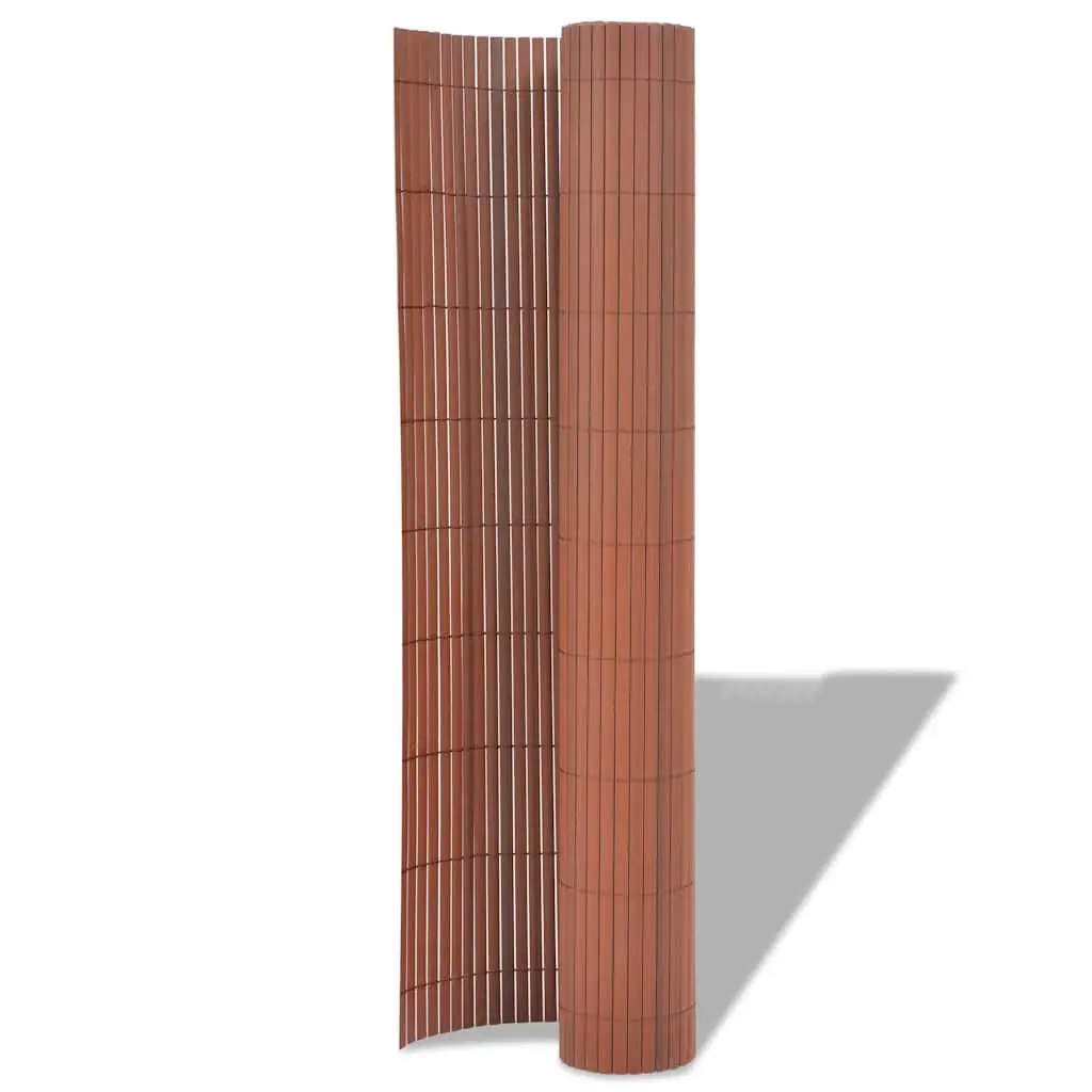 Double-Sided PVC Garden Fence Panel 90x500cm