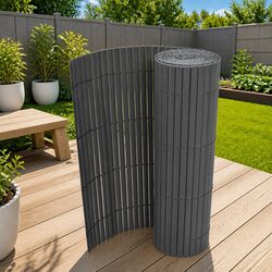 Durable Double-Sided PVC Garden Fence Panel 90x500cm