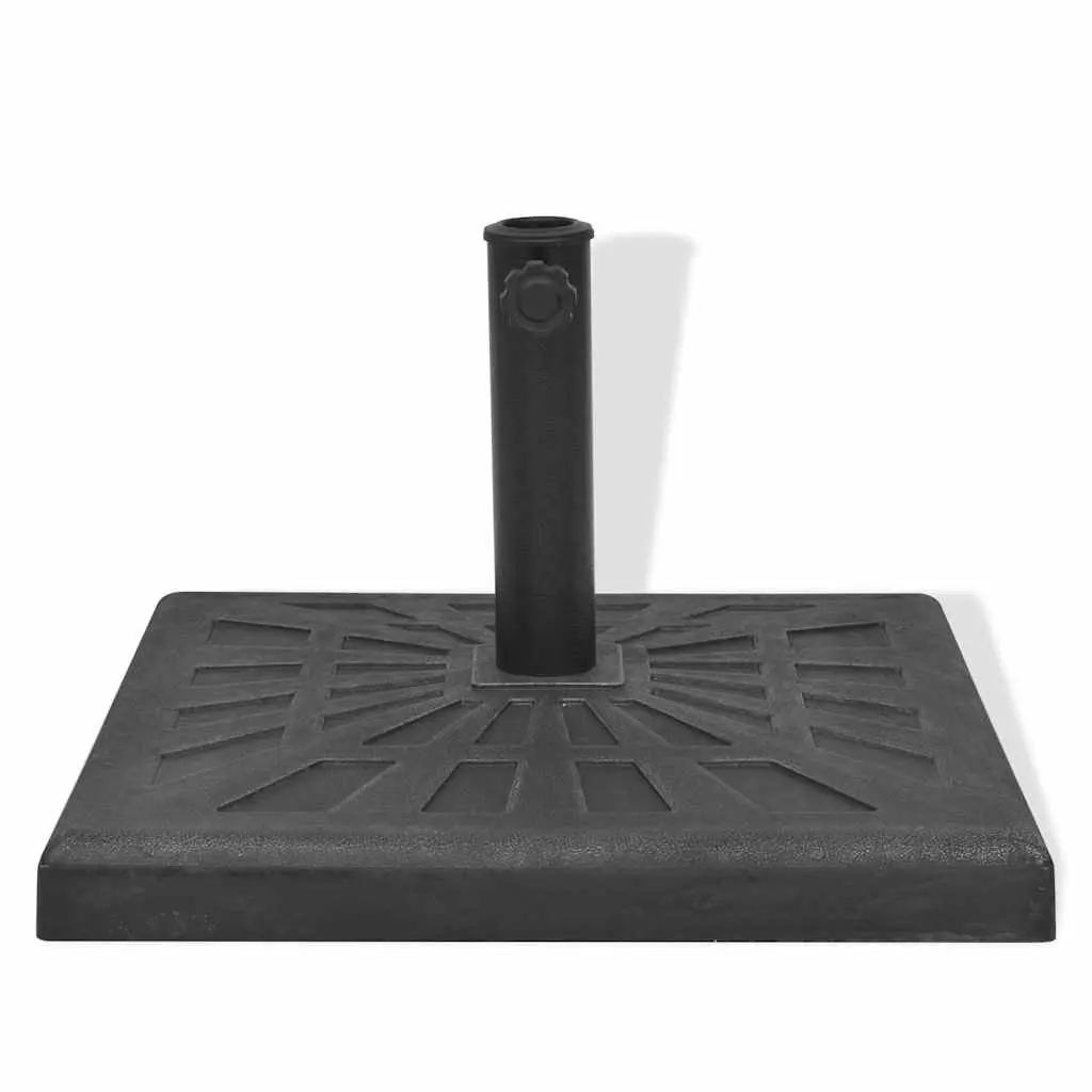 Weather-Resistant Resin Square Parasol Base with Locking Bolt