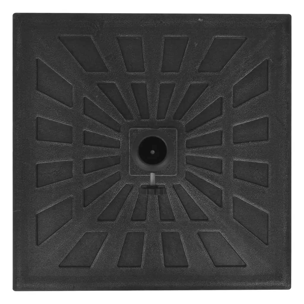 Weather-Resistant Resin Square Parasol Base with Locking Bolt
