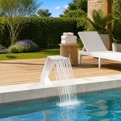 Elegant Silver Stainless Steel Pool Fountain for Gardens