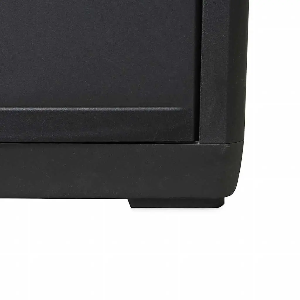 Black Garden Storage Cabinet with 4 Shelves