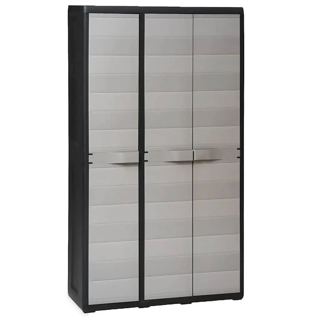 4-Shelf Garden Storage Cabinet in Grey