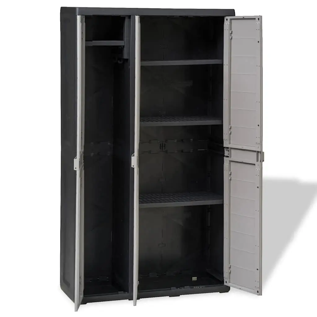 4-Shelf Garden Storage Cabinet in Grey