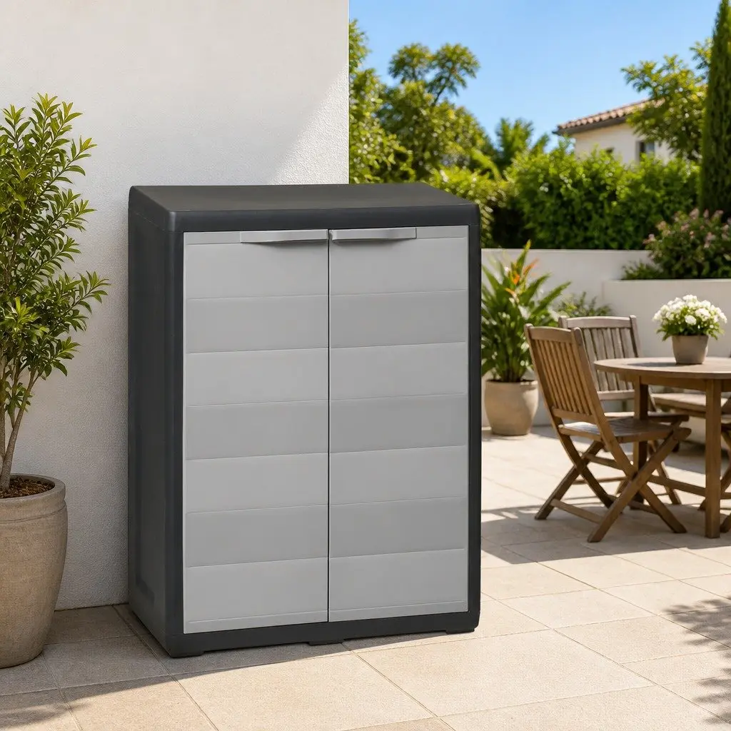 Outdoor Storage Cabinet with Adjustable Shelf