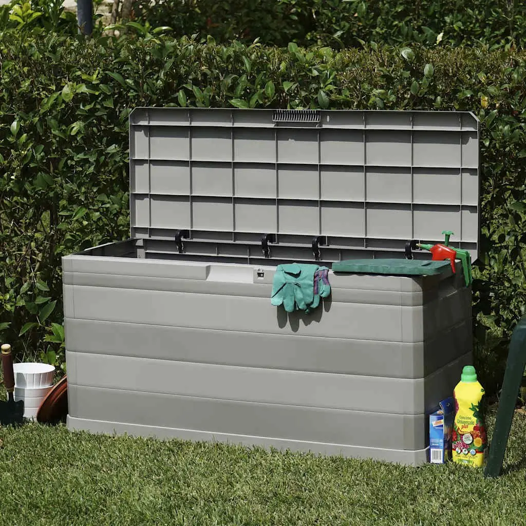 Grey Garden Storage Box for Outdoor Spaces