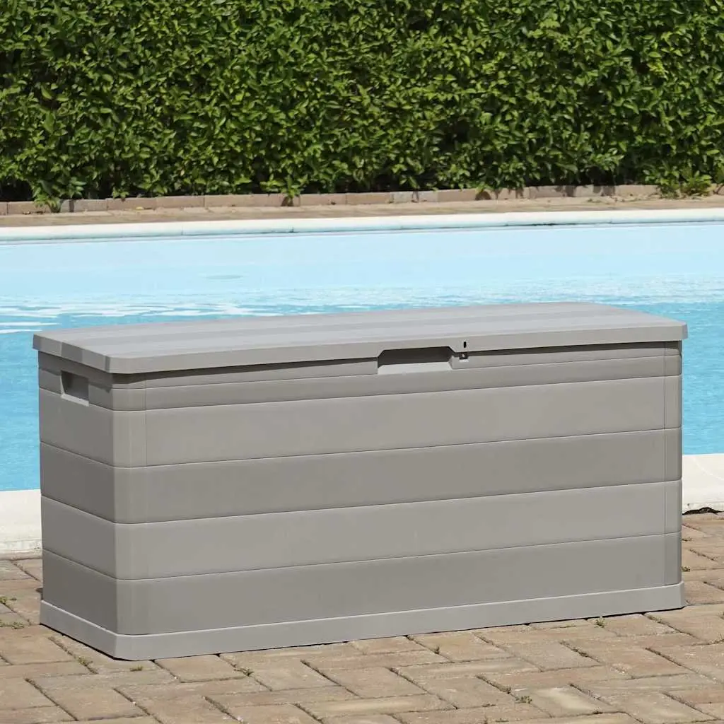 Grey Garden Storage Box for Outdoor Spaces