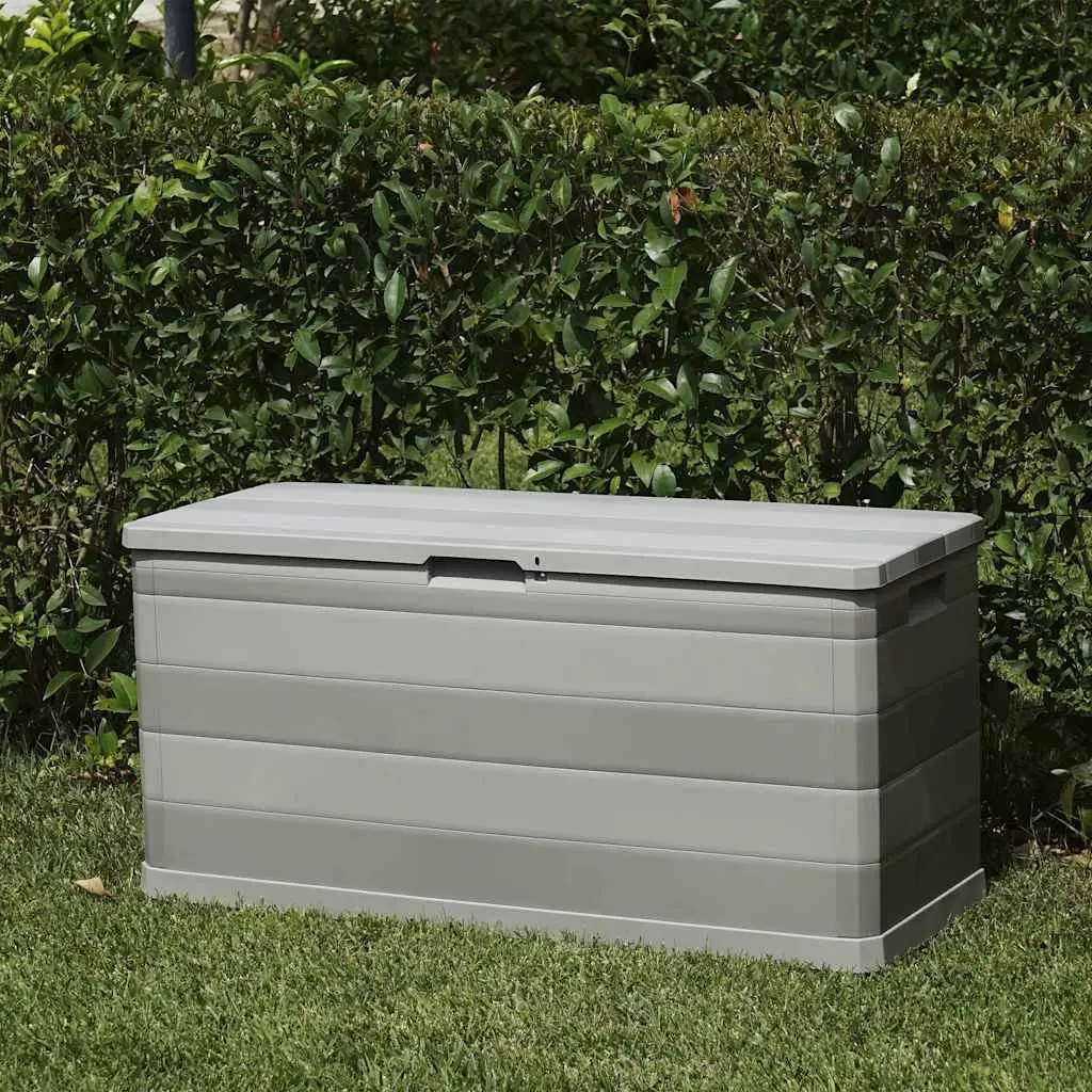 Grey Garden Storage Box for Outdoor Spaces