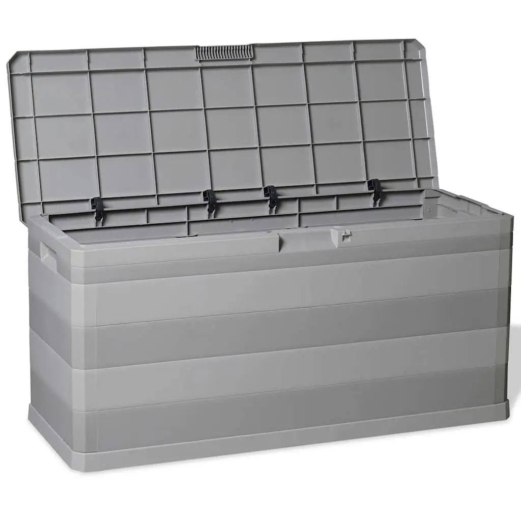 Grey Garden Storage Box for Outdoor Spaces